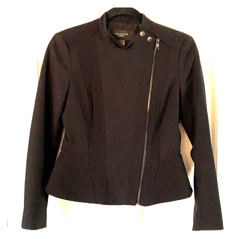 Ann Taylor Petite Black Dress Coat